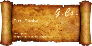Gut Csaba névjegykártya