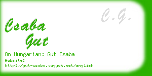 csaba gut business card